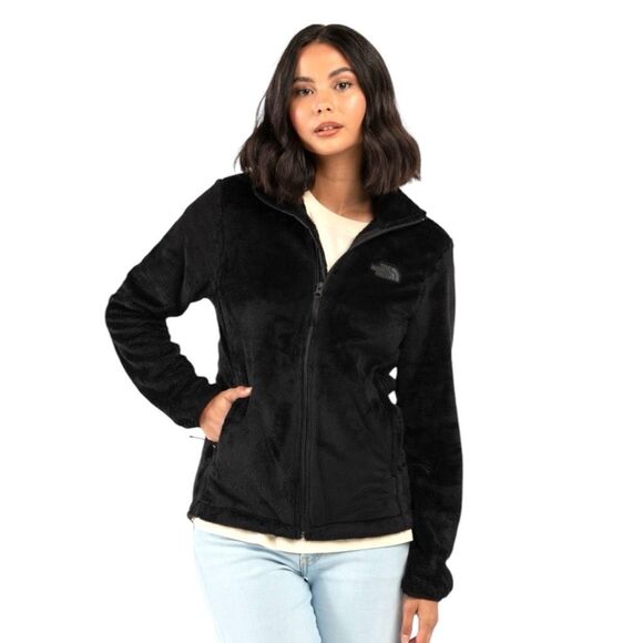 The North Face Women's Soft Fleece High Neck Full Zip Osito Jacket Black Small - Picture 1 of 10